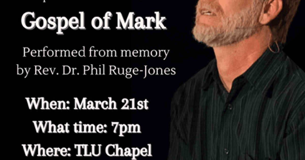 Rev. Dr. Phil Ruge-Jones Returns—and he’s bringing the Gospel of Mark