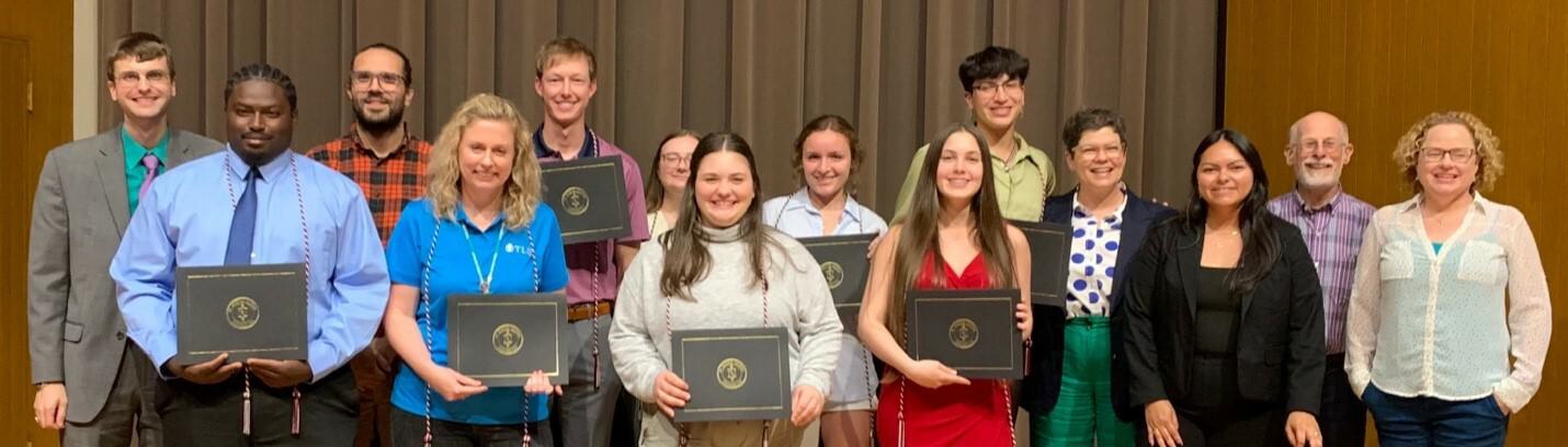 TLU political science, sociology, and geography honor society inductees.
