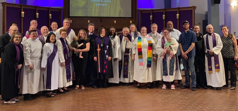 Clergy gathered at installation ceremony