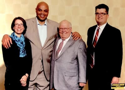 Tim Clark Front Row with Charles Barkley